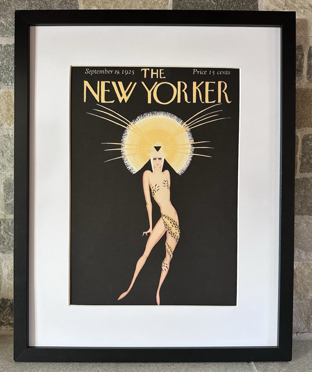 Framed 1925 The New Yorker Sept 19 Art Deco Max Ree Showgirl